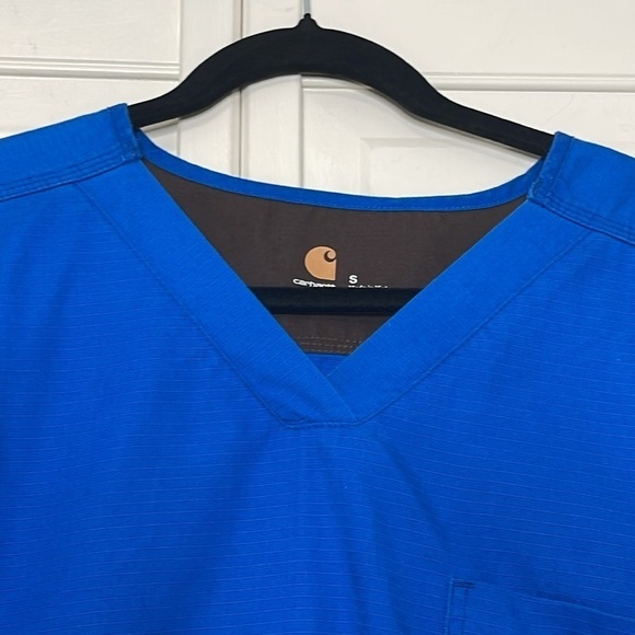 CARHARTT Men’s Ripstop Utility Scrub Top Royal Blue - Picture 4 of 8